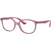 Image de Ray - Ban Enfant Ray - Ban RY1598 3777 TRANSPARENT RED Montures optiques Plastique Rouge Carré