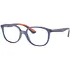 Image de Ray - Ban Enfant Ray - Ban RY1598 3775 TRANSPARENT BLUE Montures optiques Plastique Carré