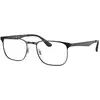 Image de Ray - Ban Unisex Ray - Ban RX6363 2904 Montures optiques Métal Noir Transparent Carré Normale