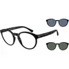 Image de Emporio Armani Homme Emporio Armani EA4152 58011W Lunettes de soleil Injecté Noir Transparent Pantos Normale Clip-on