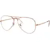 Image de Ray - Ban Unisex Ray - Ban RX6489 AVIATOR 3094 Montures optiques Métal Or Transparent Pilote Normale