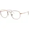 Image de Ray - Ban Unisex Ray - Ban RX6448 HEXAGONAL 3094 Montures optiques Métal Or Transparent Géométrique Normale
