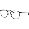 Image de Ray - Ban Unisex Ray - Ban RX6466 2904 Montures optiques Métal Noir Transparent Carré Normale