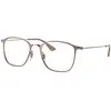 Image de Ray - Ban Unisex Ray - Ban RX6466 2973 Montures optiques Métal Marron Transparent Carré Normale