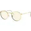 Image de Ray - Ban Homme Ray - Ban RB3447 ROUND METAL 9196BL Lunettes de soleil Métal Or Transparent Ronde Photochromatique Photochromatique