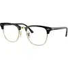 Image de Ray - Ban Unisex Ray - Ban RB3016 CLUBMASTER 901/BF Lunettes de soleil Acétate Noir Transparent Carré Normale