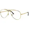 Image de Ray - Ban Unisex Ray - Ban RX3625V NEW AVIATOR 3086 Montures optiques Métal Or Transparent Pilote Normale