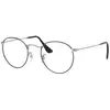 Image de Ray - Ban Unisex Ray - Ban RX3447V ROUND METAL 2861 Montures optiques Métal Noir Ronde Normale