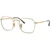 Image de Ray - Ban Unisex Ray - Ban RX3694V JIM 2500 Montures optiques Métal Or Transparent Géométrique Normale