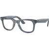 Image de Ray - Ban Unisex Ray - Ban RX4340V WAYFARER EASE 8223 Montures optiques Acétate Bleu Transparent Carré Normale
