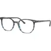 Image de Ray - Ban Unisex Ray - Ban RX5397 ELLIOT 8254 Montures optiques Acétate Bleu Géométrique Normale