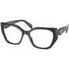 Image de Prada Femme Prada PR 18WV 19D1O1 Montures optiques Acétate Noir Transparent Géométrique Normale