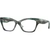 Image de VOGUE EYEWEAR Femme VOGUE EYEWEAR VO5523 3088 Montures optiques Acétate Vert Cat Eye Normale