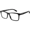 Image de Emporio Armani Homme Emporio Armani EA3227 6051 Montures optiques Acétate Noir Pillow Normale