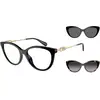 Image de Emporio Armani Femme Emporio Armani EA4213U 50171W Lunettes de soleil Injecté Noir Transparent Cat Eye Normale