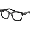 Image de Prada Femme Prada PR A05V 16K1O1 Montures optiques Acétate Noir Transparent Géométrique Normale