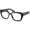 Image de Prada Femme Prada PR A03V 15O1O1 Montures optiques Acétate Marron Transparent Géométrique Normale
