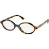 Image de Miu Miu Femme Miu Miu MU 04ZS VAU08N Lunettes de soleil Acétate Tortue Transparent Ronde Normale