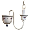 Image de Sanremo Classic Wall Light Metal And Ceramic White Shaded Silver 1 Light E14