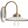 Image de L'Aquila Applique Classique Laiton et Céramique FilReproductioné Marron 1 Lumière E27