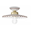 Image de Plafonnier classique L'Aquila Laiton et céramiqueReproductionée Diam. 23Cm Lumière E27