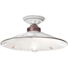 Image de Plafonnier classique Asti en fer et céramique, noir dégradé cuivre,Reproductioné, 1 lampe E27