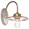 Image de Applique classique Asti en fer et céramique, laiton satinéReproductioné, 1 lampe, douille E27