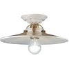 Image de Plafonnier classique Asti Ceramic And Satin Decorated Brass 1 Light E27