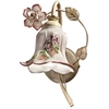 Image de Applique classique Pisa en métal et céramique, blanc nuancé d'or, 1 lampe, culot E14