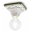 Image de Plafonnier classique Trieste BlancReproductioné Fil Vert Pelouse 1 Lumière E27