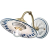 Image de Applique Classique Asti Céramique et Laiton SatinéReproductioné Fil Bleu 1 Lumière E27