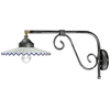 Image de Applique classique L'Aquila en métal et céramique, noir dégradé argent, 1 lampe, culot E27
