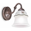 Image de Applique classique Ferrara en métal et céramique, noir dégradé cuivre, 1 lampe E14