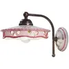 Image de Applique classique Alessandria en fer et céramique, noir dégradé cuivre, 1 lampe E27