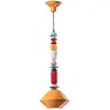 Image de Ferroluce Lariat Lampe à suspendre en céramique 87cm Orange Rond