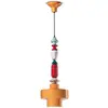 Image de Ferroluce Suspension en céramique Lariat 74cm Orange Rond
