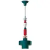 Image de Ferroluce Suspension en céramique Lariat 74cm Turquoise Ronde