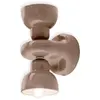 Image de Vintage Decò Berimbau Ceramic Wall Light Mocha Brown 2 Lights E14