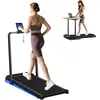 Image de SPORTNOW, tapis de course pliable avec inclinaison réglable, vitesse de 1 à 10 km/h, écran LED et télécommande, couleur noire