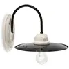 Image de Applique murale industrielle minimaliste nordique noir et blanc, métal vintage, 1 lampe, culot E27