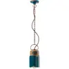 Image de Ferroluce Industrial Lampe à suspendre en céramique bleue ronde