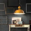 Image de Ferroluce Lampe à suspendre Industrial jaune ronde