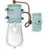 Image de Lampe Urbaine Vintage en Fer et Céramique Bleu 1 Lumière E27 22Cm