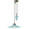Image de Ferroluce Colors Rise and Fall Lampe à suspendre avec câble Ø 35cm Bleu Rond