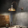 Image de Applique vintage grunge en fer et céramique blanche, 1 lampe, culot E27