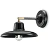 Image de Applique industrielle minimaliste nordique noir et blanc en métal émaillé, 1 lampe, culot E14
