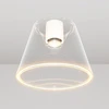 Image de Plafonnier Design Avec Cône Transparent Ampoule Fantôme