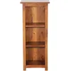 Image de Biscottini - Petite Bibliothèque En Bois Massif De Tilleul Finition Noyer L40xpr25xh98 Cm