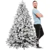 Image de Luna - Sapin de Noël avec neige et cônes en PE PVC PP ø122x180H cm, 1517 branches