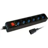 Image de Techly Power Strip 6 Sockets Black with VDE Plug IUPS-PCP-6V
